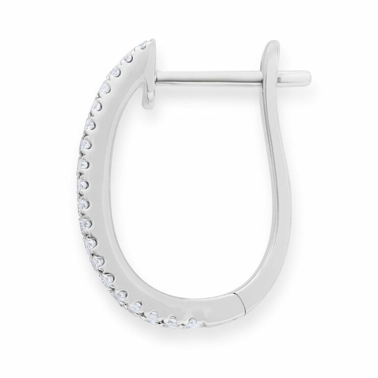 Costco 1.52ctw diamond hoop earrings 18ct white gold - British product