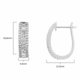Costco 1.52ctw diamond hoop earrings 18ct white gold - British product