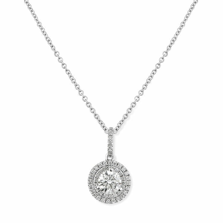 Costco diamond pendant round brilliant cut halo 1.00ctw (British brand)