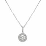 Costco diamond pendant round brilliant cut halo 1.00ctw (British brand)