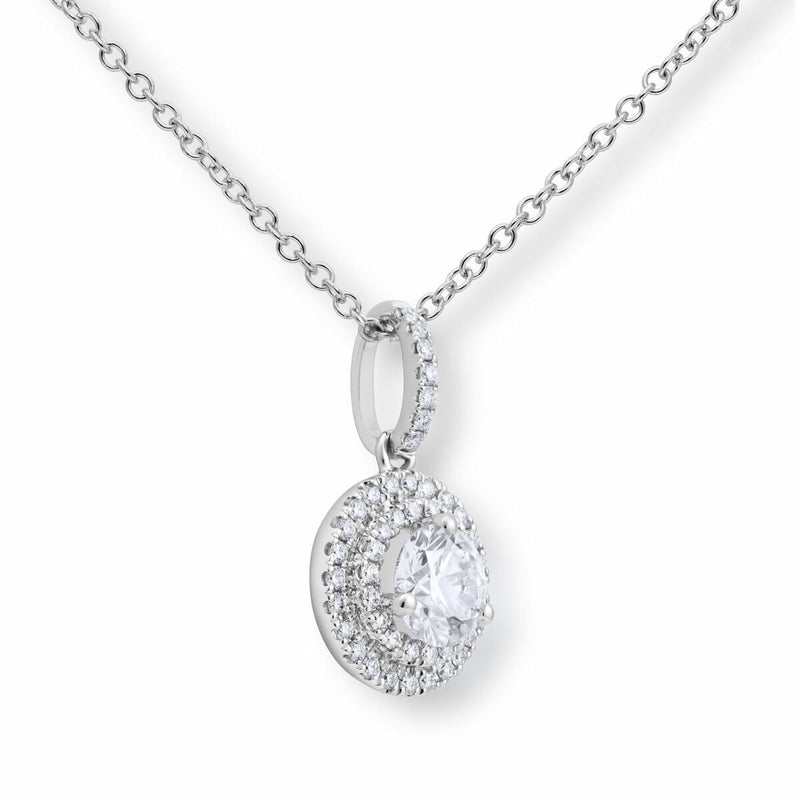 Costco diamond pendant round brilliant cut halo 1.00ctw (British brand)