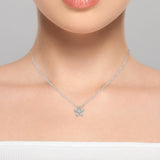 Round brilliant cut diamond pendant 0.34ctw 18ct white gold, imported from the UK