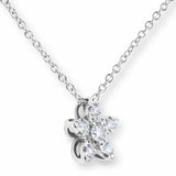 Round brilliant cut diamond pendant 0.34ctw 18ct white gold, imported from the UK