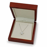 Round brilliant cut diamond pendant 0.34ctw 18ct white gold, imported from the UK