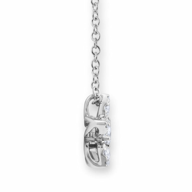 Round brilliant cut diamond pendant 0.34ctw 18ct white gold, imported from the UK