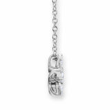 Round brilliant cut diamond pendant 0.34ctw 18ct white gold, imported from the UK