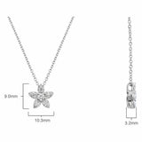 Round brilliant cut diamond pendant 0.34ctw 18ct white gold, imported from the UK