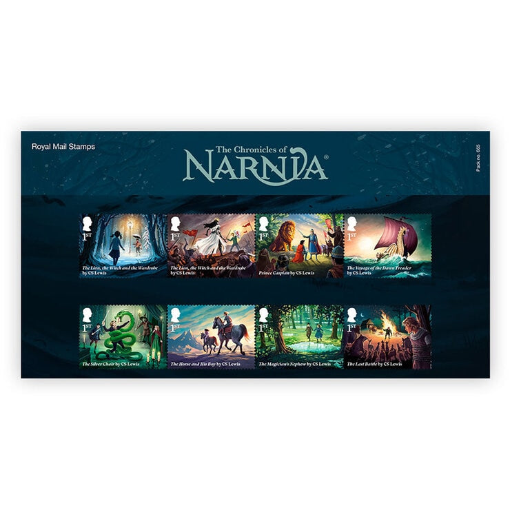 Royal Mail The Chronicles of Narnia stamps presentation pack, imported from the UK