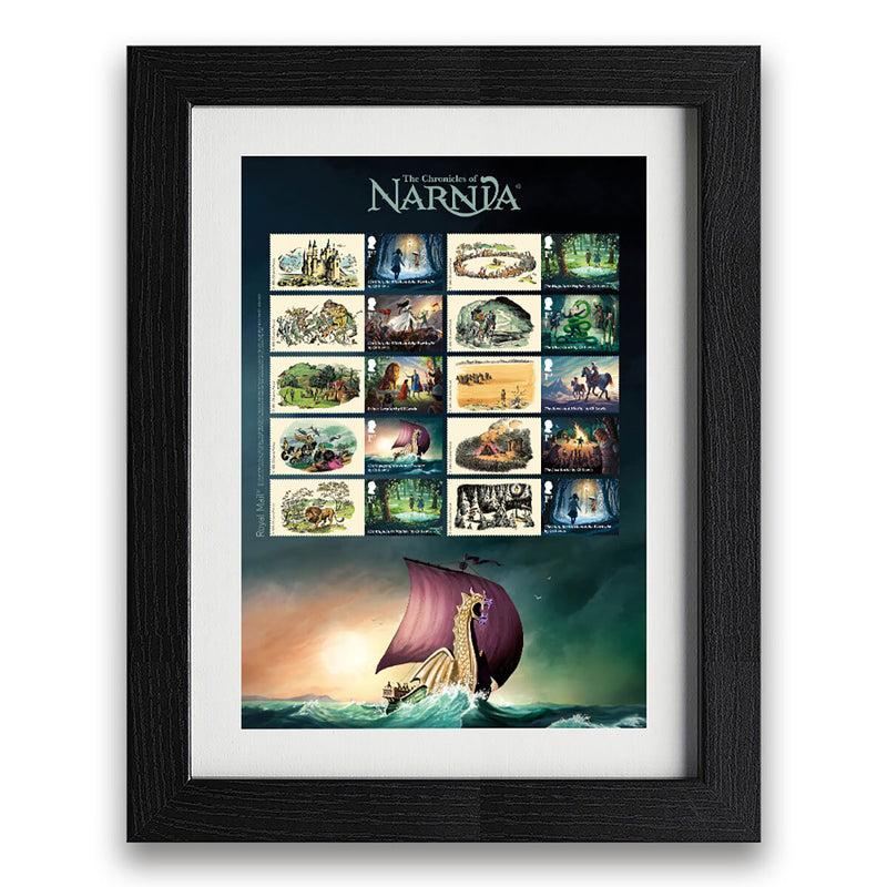 Royal Mail Chronicles of Narnia framed stamp collector sheet, British brand