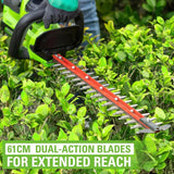 Greenworks cordless brushless hedge trimmer 61cm (British brand)