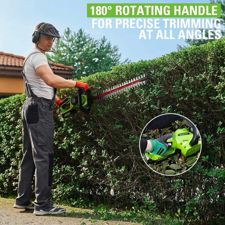 Greenworks cordless brushless hedge trimmer 61cm (British brand)