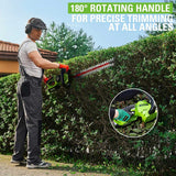 Greenworks cordless brushless hedge trimmer 61cm (British brand)