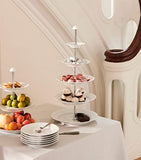 Royal Copenhagen porcelain white fluted 3-layer étagère 35cm, imported from the UK