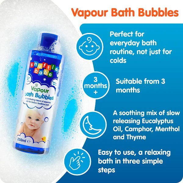 Snufflebabe Bubble Vapour Bath 250ml (British brand)