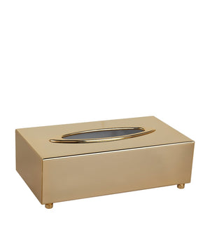 Rectangular Gold-Plated Tissue Box