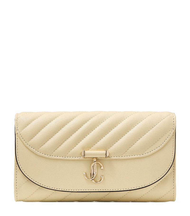 Jimmy Choo Curve chain wallet with monogram, imported from the UK