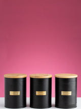 Next Typhoon Black Otto Tea, Coffee & Sugar Storage- Buy online at McGrocer