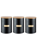 Typhoon Black Otto Tea, Coffee & Sugar Storage