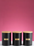 Typhoon Black Otto Tea, Coffee & Sugar Storage