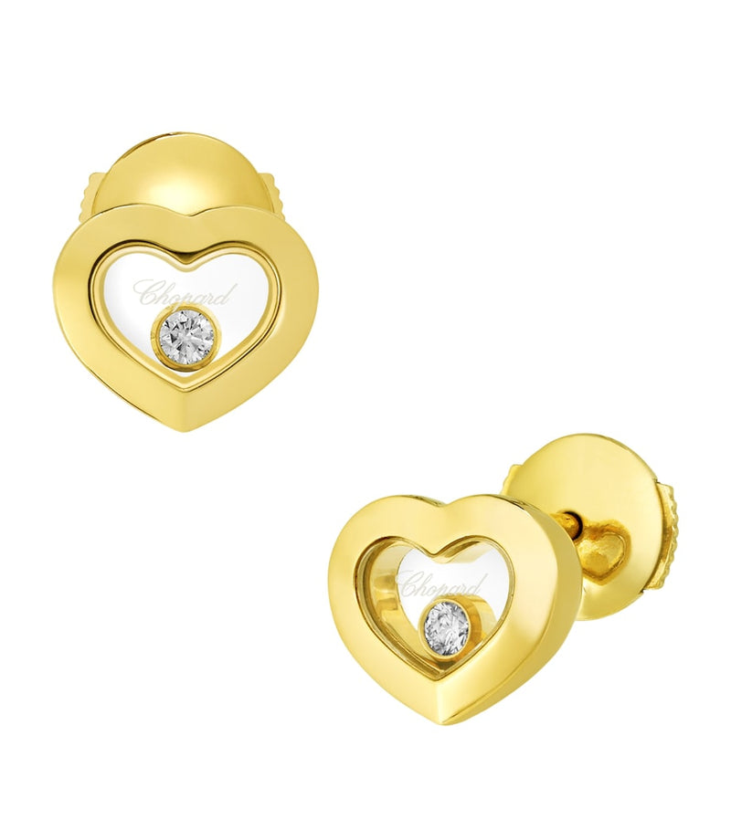 Chopard Happy Diamonds 18k yellow gold earrings - British product