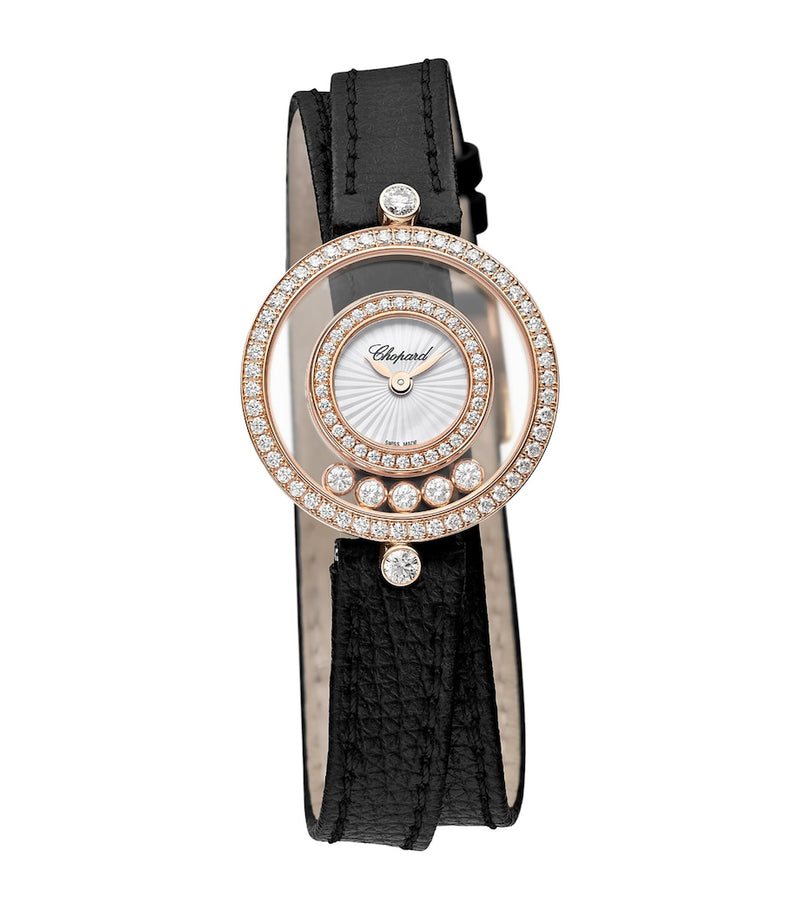Chopard Happy Diamonds watch 26mm rose gold mother-of-pearl dial, imported from the UK