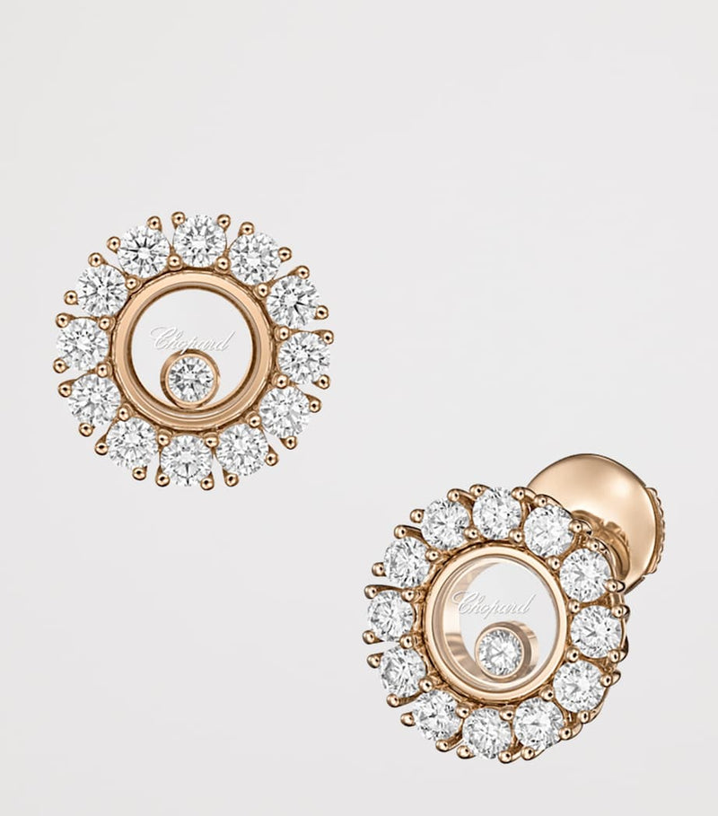 Chopard stud earrings Happy Diamonds twirling diamonds (British brand)
