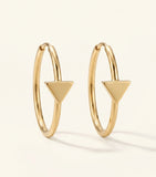 Prada triangle hoop earrings, UK version