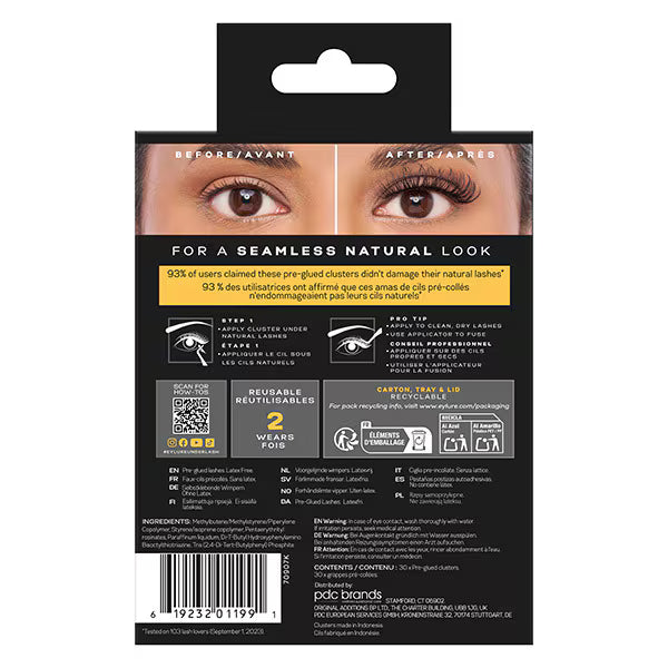 Eylure Underlash Pre-Glued Clusters 30 - British product
