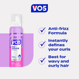 VO5 Curl Defining Hair Mousse 200ml (British brand)