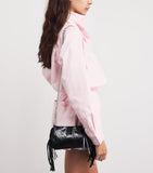 Maje Leather Miss M Clutch Bag, UK version
