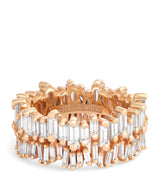 Harrods Suzanne Kalan Rose Gold and Diamond Double Stack Eternity Ring- Buy online at McGrocer