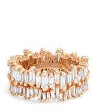 Suzanne Kalan double stack eternity ring in rose gold - British product