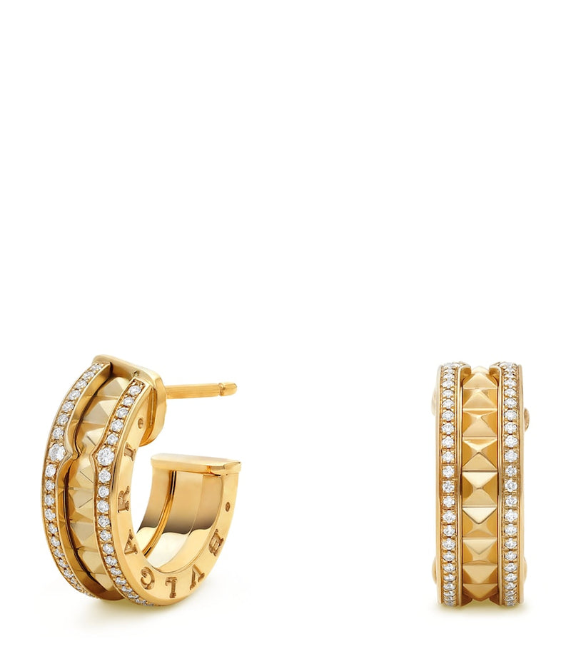 Bvlgari B.zero1 yellow gold diamond earrings - British product