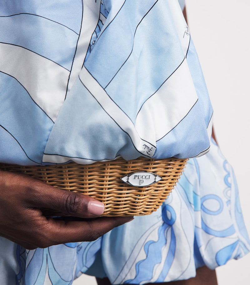 Pucci silk picnic bag with Iride print, UK version
