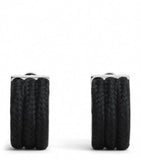 Alaïa hoop earrings with hand-wrapped cords, UK version