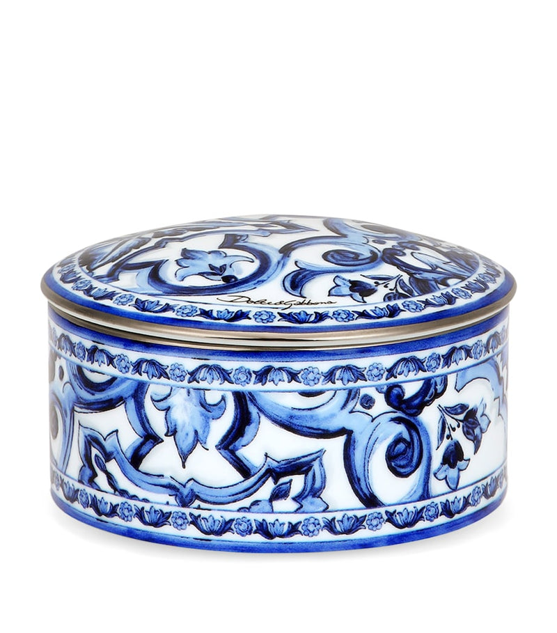 Dolce&Gabbana Casa porcelain Blu Mediterraneo trinket box - British product
