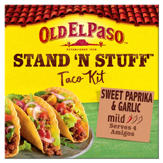 Old El Paso Mexican Stand 'N' Stuff Garlic & Paprika Taco Kit 312g Mexican Sainsburys   
