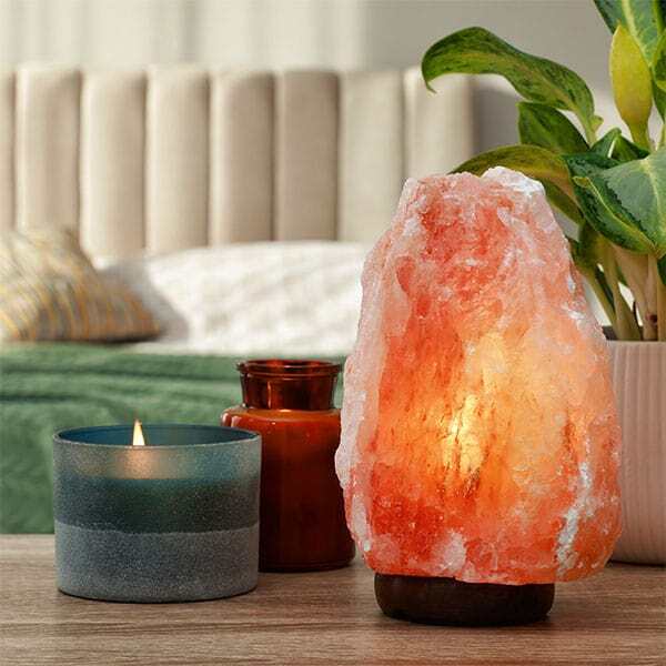 The Body Source Himalayan Salt Lamp hand-carved 2-3kg, imported from the UK