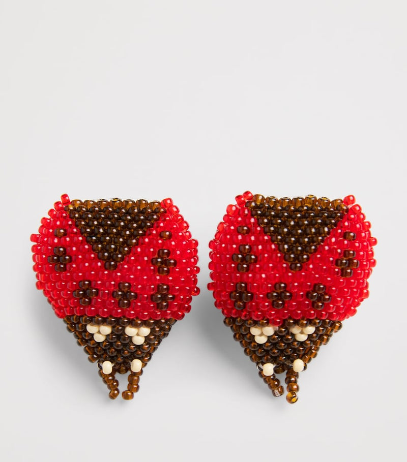 Konges Sløjd beaded ladybug hair clips, imported from the UK