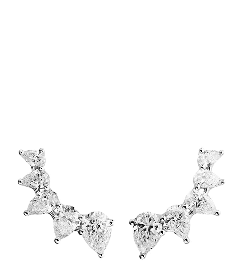Chopard L'Heure du Diamant white gold diamond stud earrings, imported from the UK