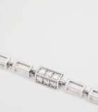 Suzanne Kalan white gold diamond large block chain bracelet - British product