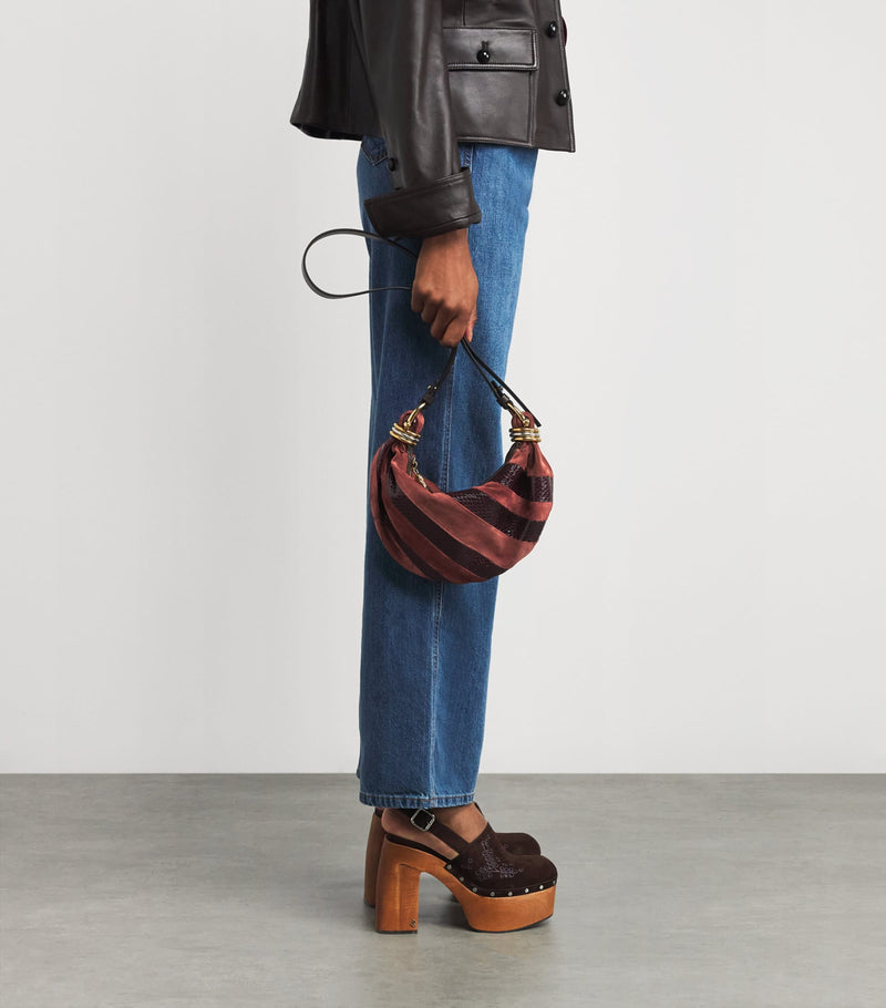 Chloé Mini Suede Snakeskin Bracelet Bag, UK version
