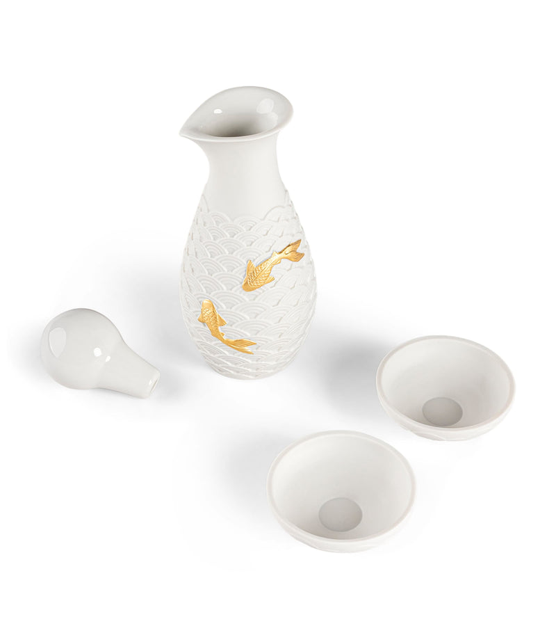 Lladró porcelain koi soya set, British product