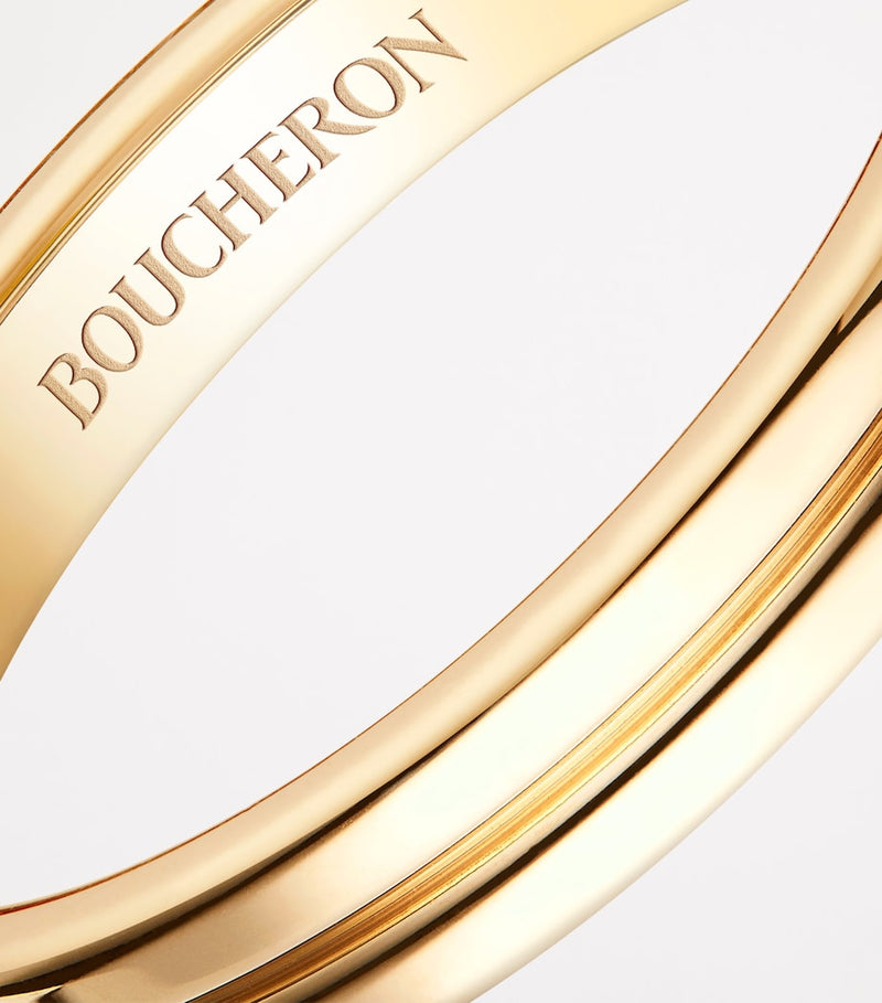 Boucheron yellow gold Quatre Godron ring, imported from the UK