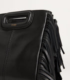 Maje mini leather 'M' top-handle bag (British brand)