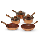 Superdrug JML Copper Stone Non-Stick Saucepan Set with Lids- Buy online at McGrocer