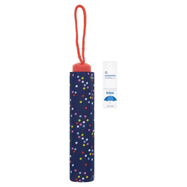 Totes Supermini spotty print compact umbrella 25cm (British brand)