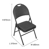 Star Elite high back padded fabric folding chairs 4 pack, UK version