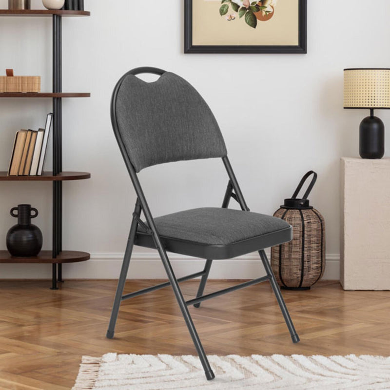 Star Elite high back padded fabric folding chairs 4 pack, UK version