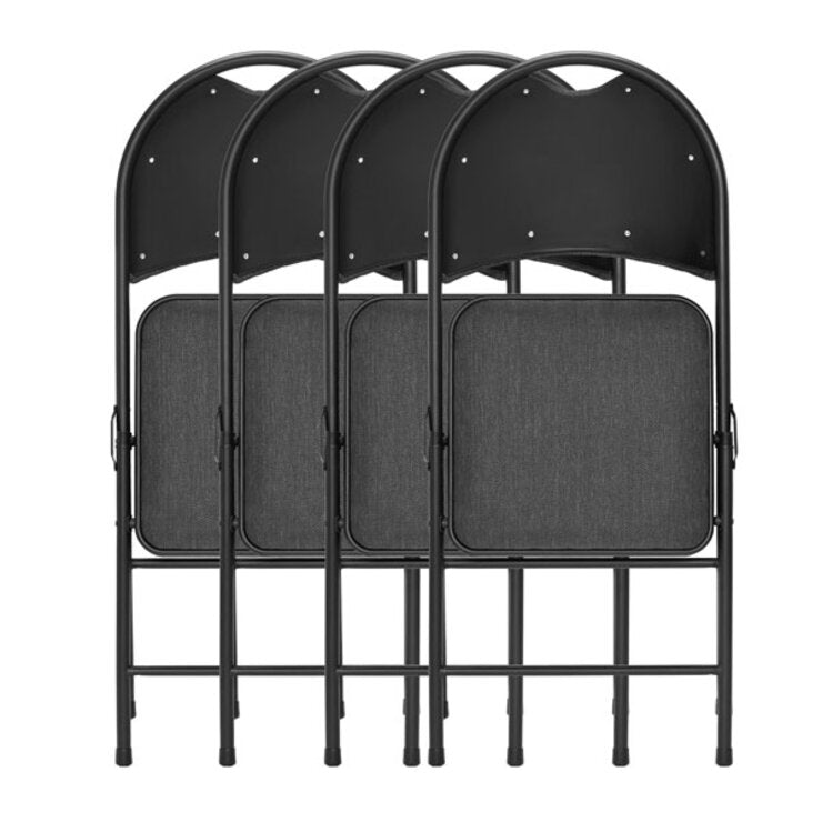 Star Elite high back padded fabric folding chairs 4 pack, UK version